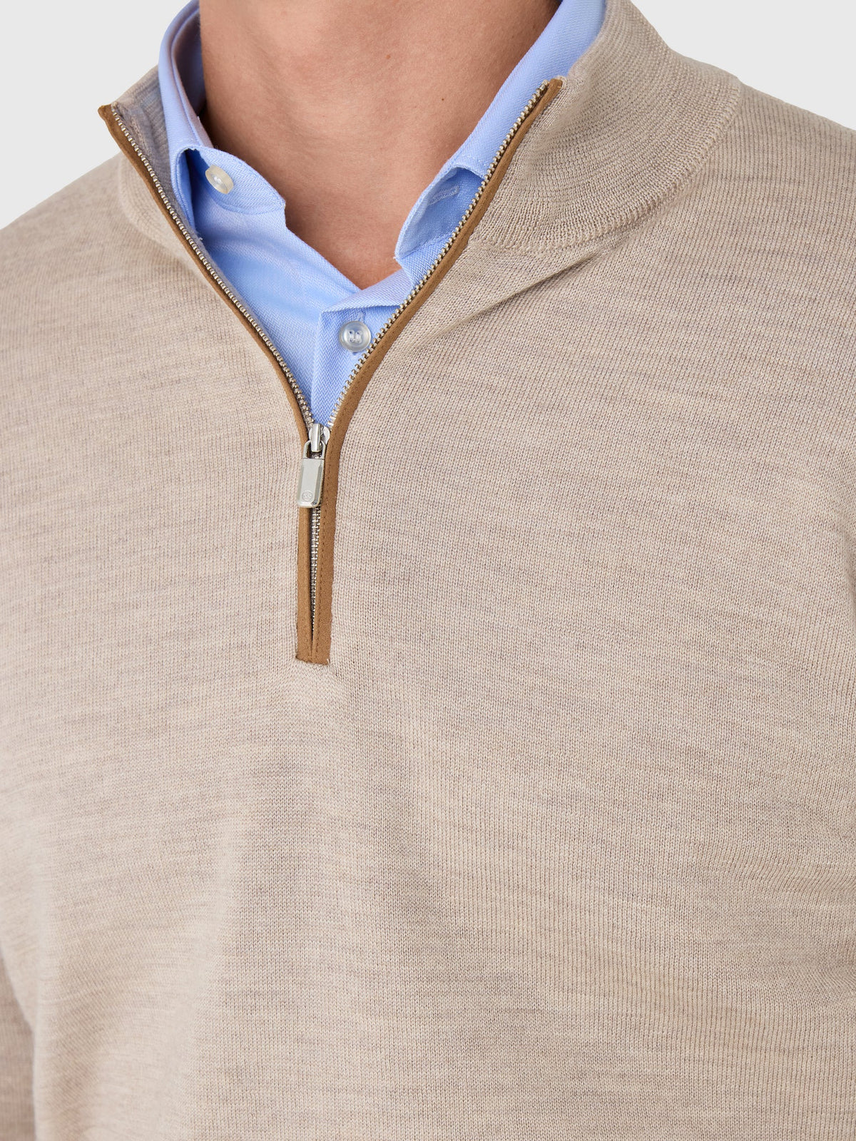 Peter Millar Crown Men's Autumn Crest Suede Trim Quarter-Zip