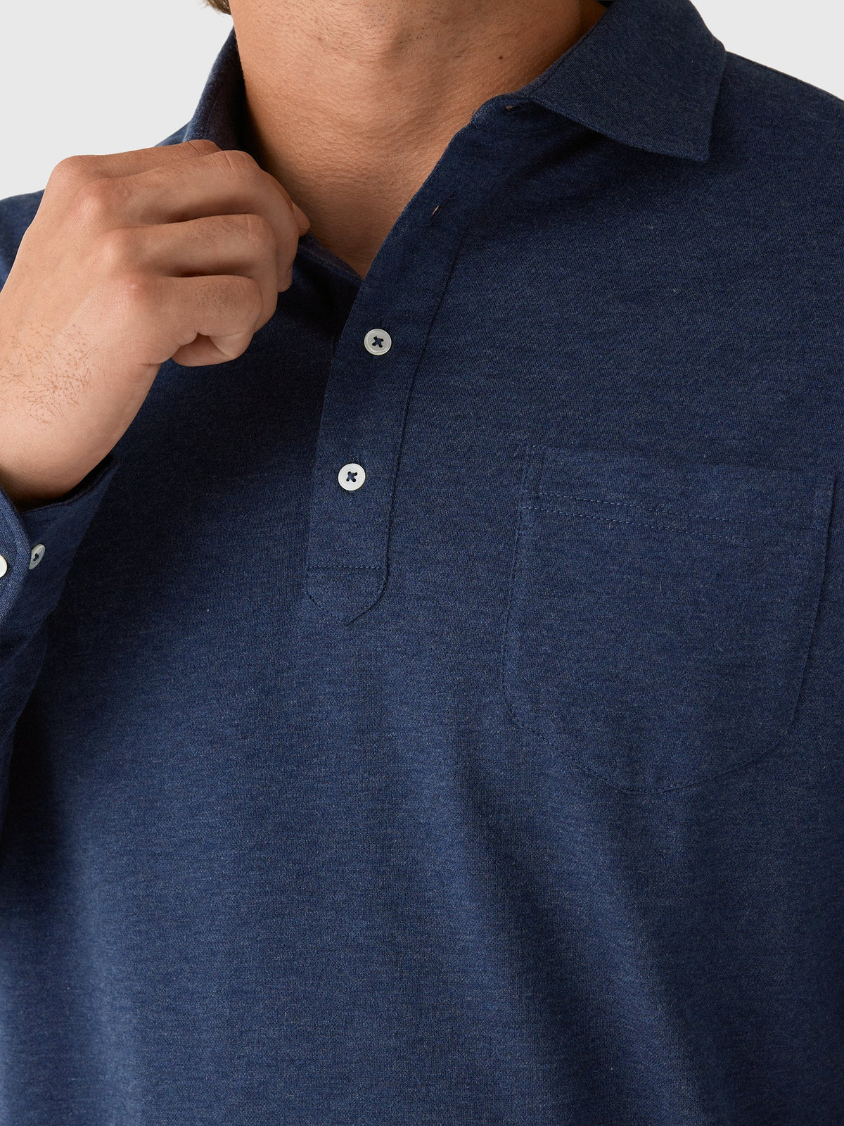 Peter Millar Crown Crafted Men's Amble Long-Sleeve Cotton Cashmere Polo