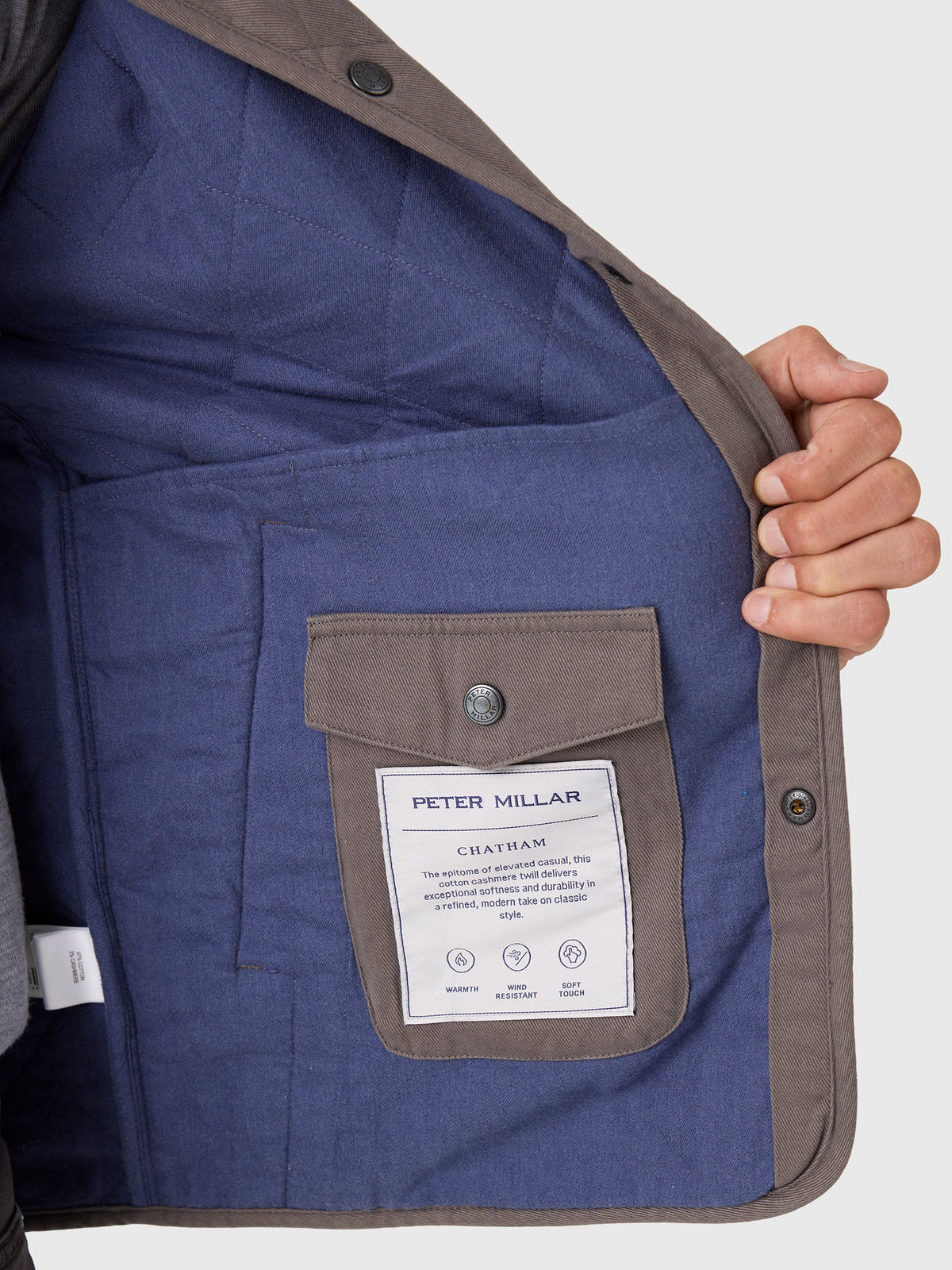 Peter Millar Crown Men's Chatham Cotton Cashmere Shirt Jacket