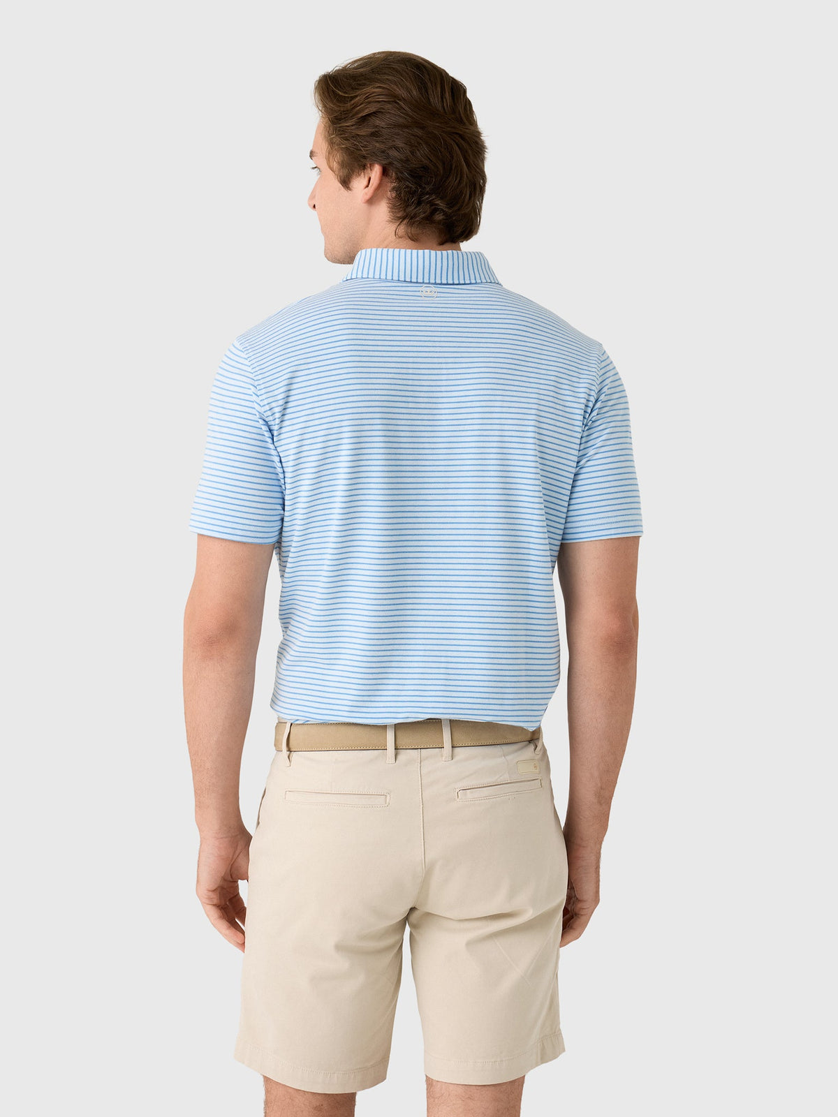 Peter Millar Crown Crafted Men's Albatross Stripe Cotton Blend Piqué Polo