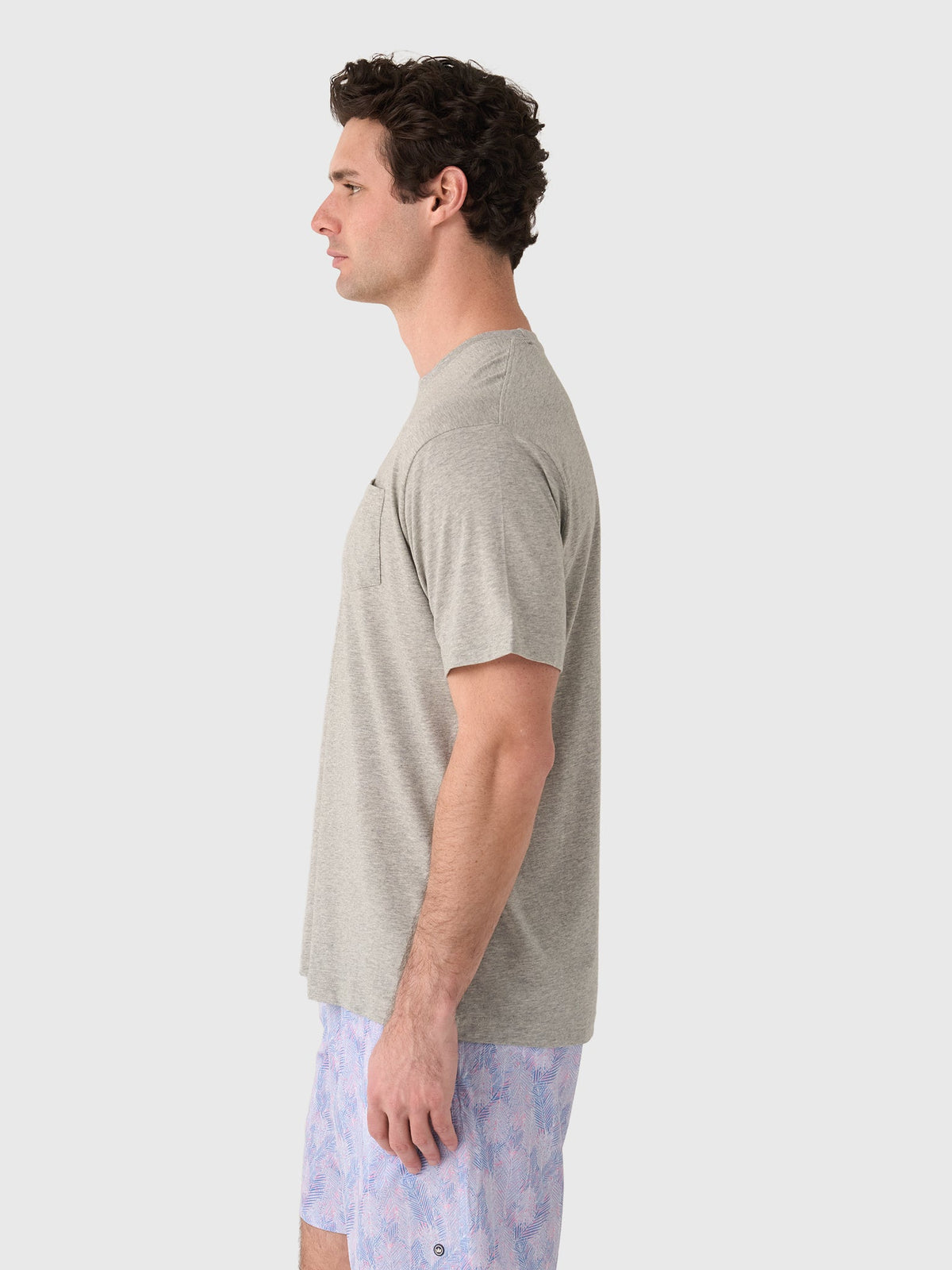 Peter Millar Crown Comfort Men's Heathered Short-Sleeve Pocket Tee