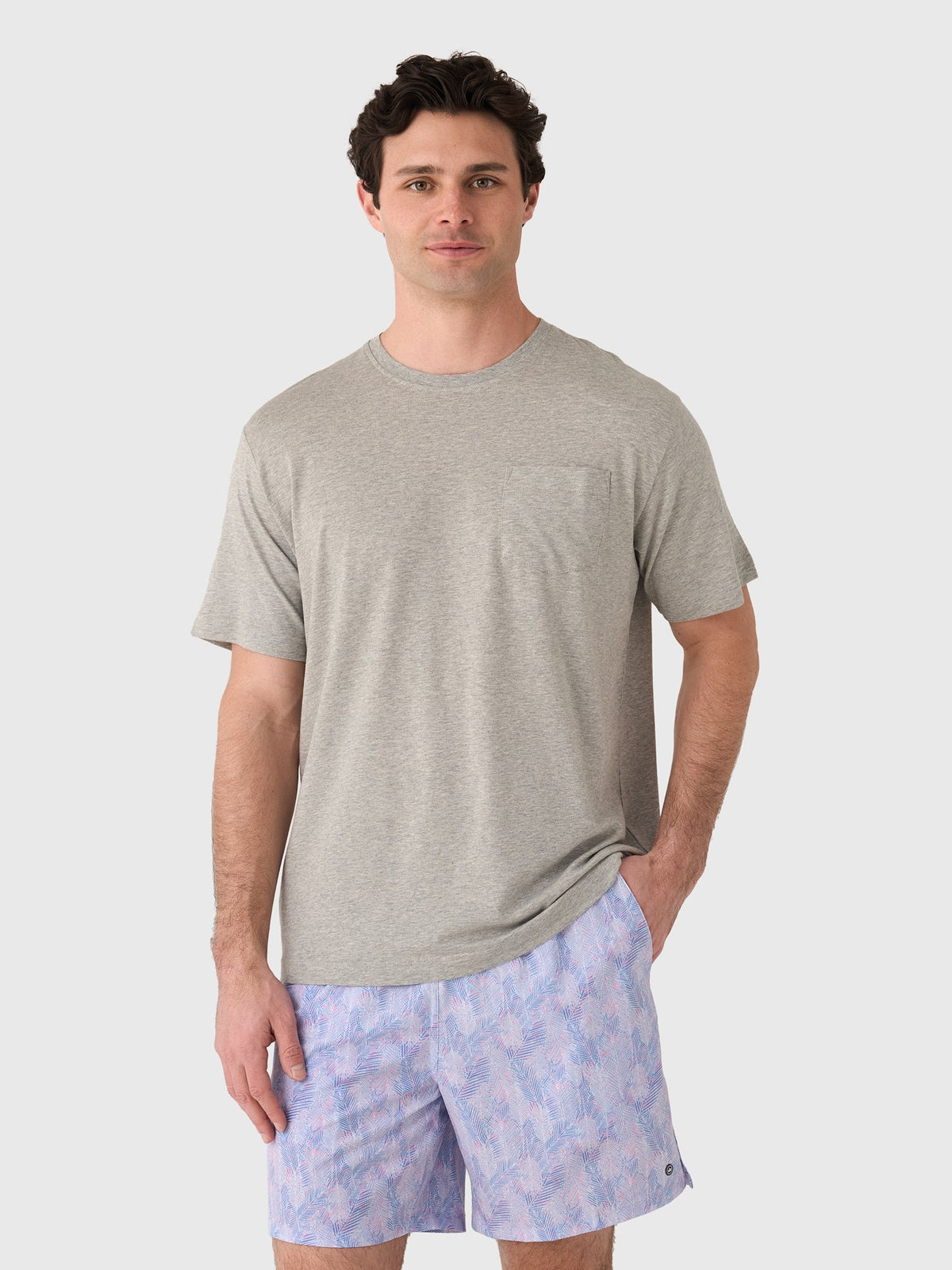 Peter Millar Crown Comfort Men's Heathered Short-Sleeve Pocket Tee