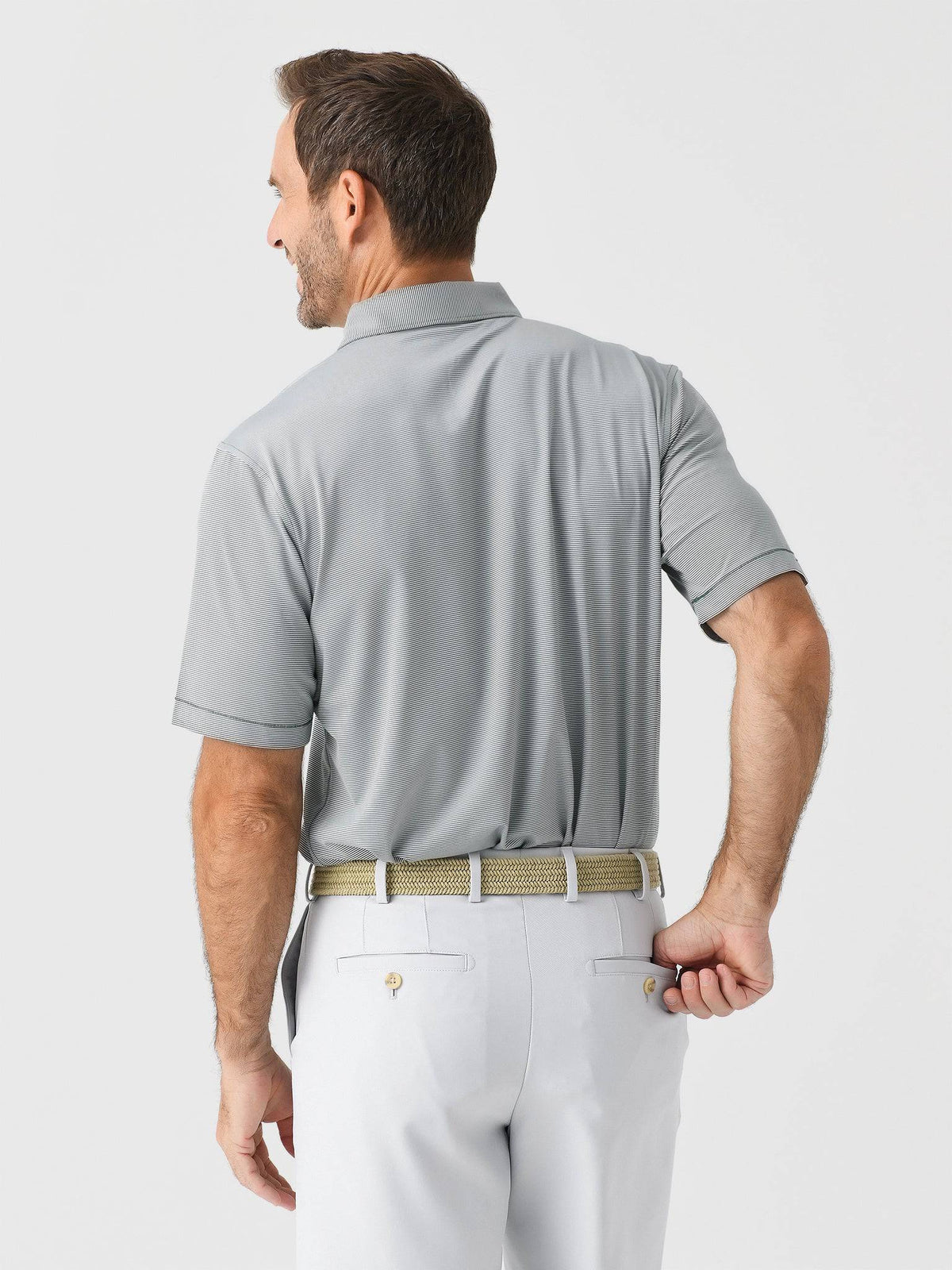 Peter Millar Collegiate Men's Jubilee Stripe Performance Jersey Polo