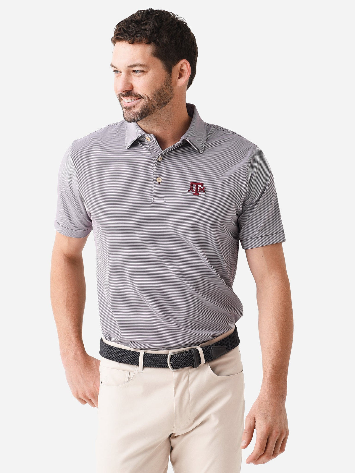 Peter Millar Collegiate Men's Jubilee Stripe Performance Jersey Polo