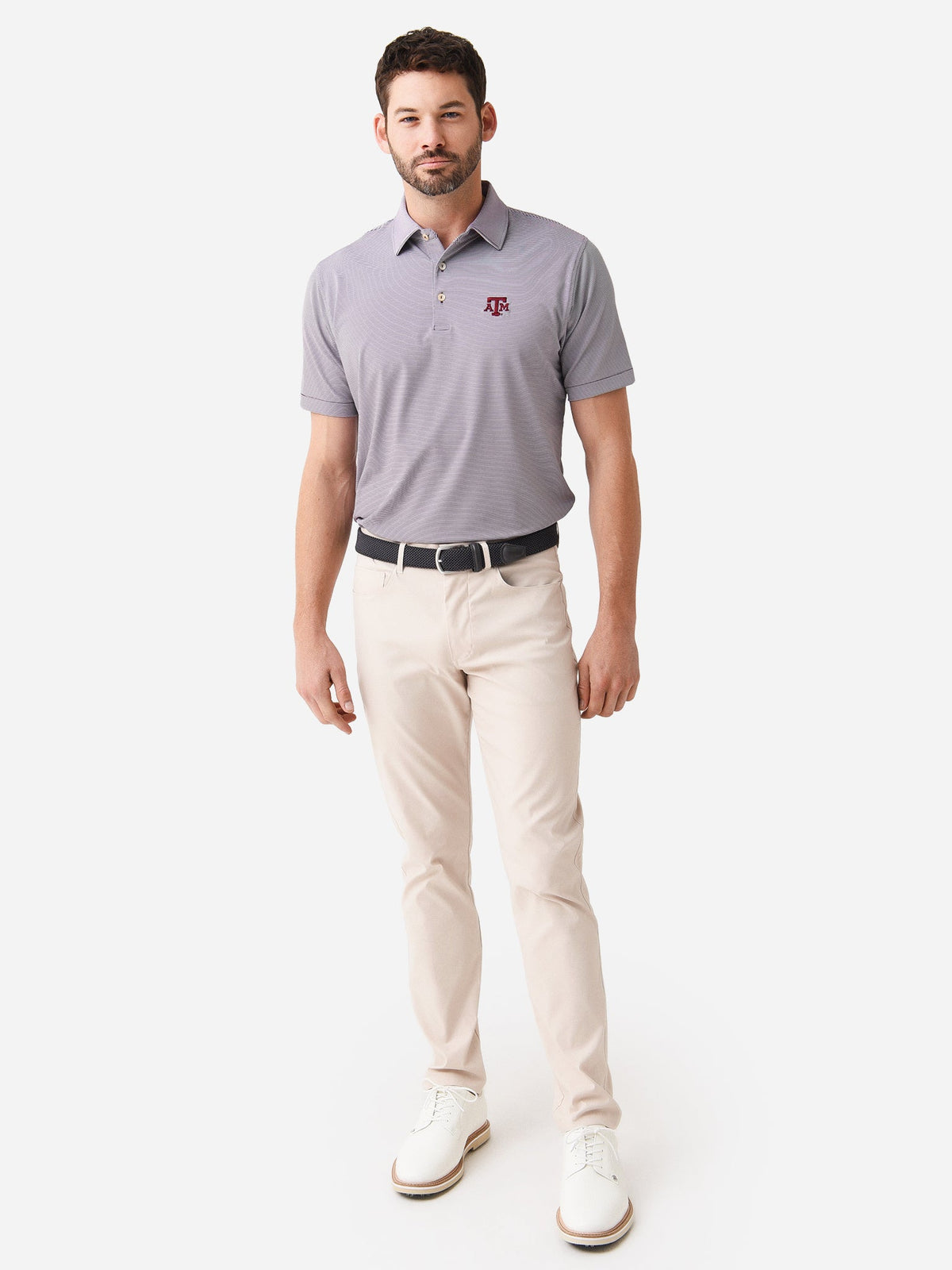 Peter Millar Collegiate Men's Jubilee Stripe Performance Jersey Polo