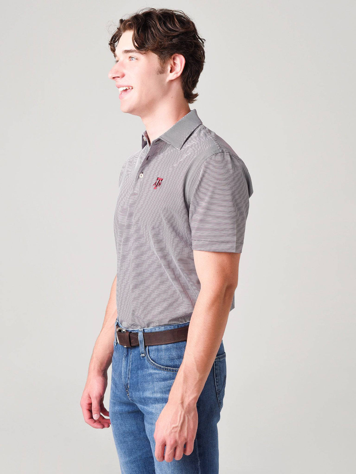 Peter Millar Collegiate Men's Jubilee Stripe Performance Jersey Polo