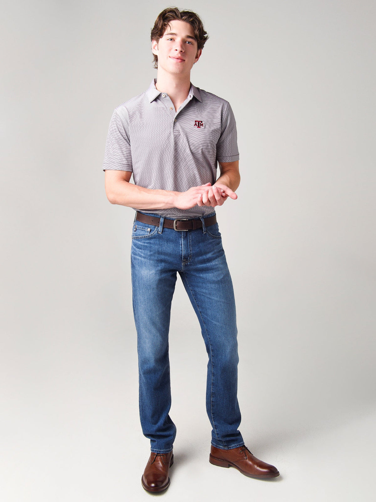 Peter Millar Collegiate Men's Jubilee Stripe Performance Jersey Polo