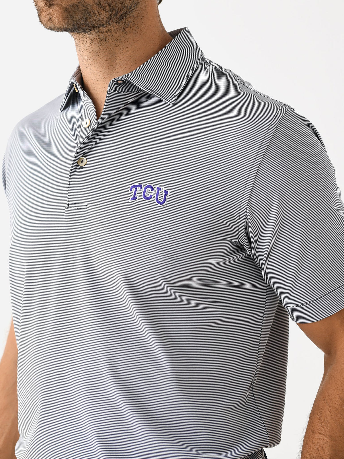 Peter Millar Collegiate Men's Jubilee Stripe Performance Jersey Polo
