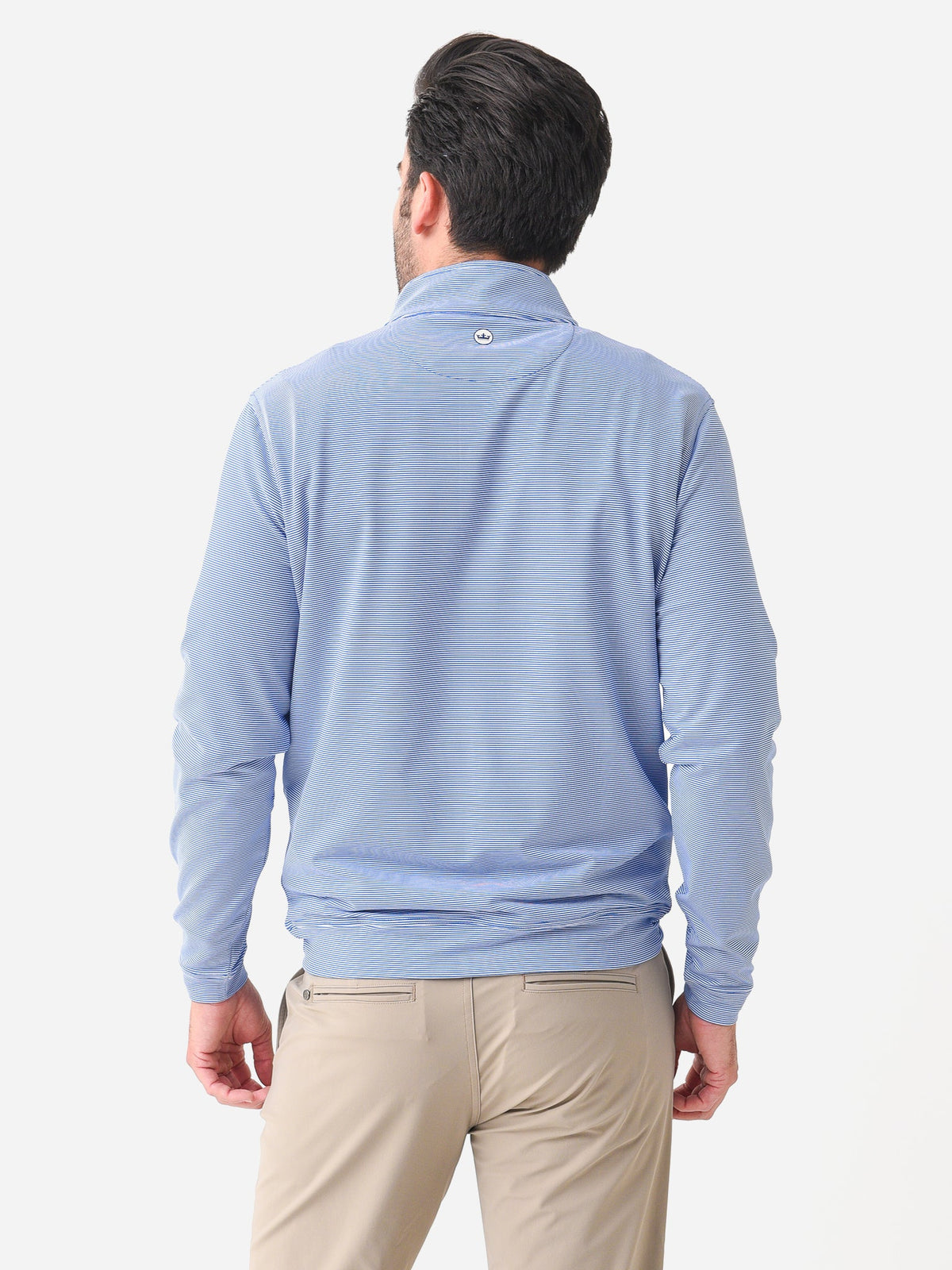 Peter Millar Collegiate Men's Perth Mini Stripe Performance Quarter-Zip