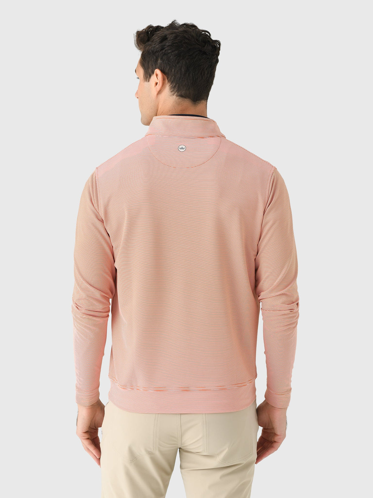 Peter Millar Collegiate Men's Perth Mini Stripe Performance Quarter-Zip