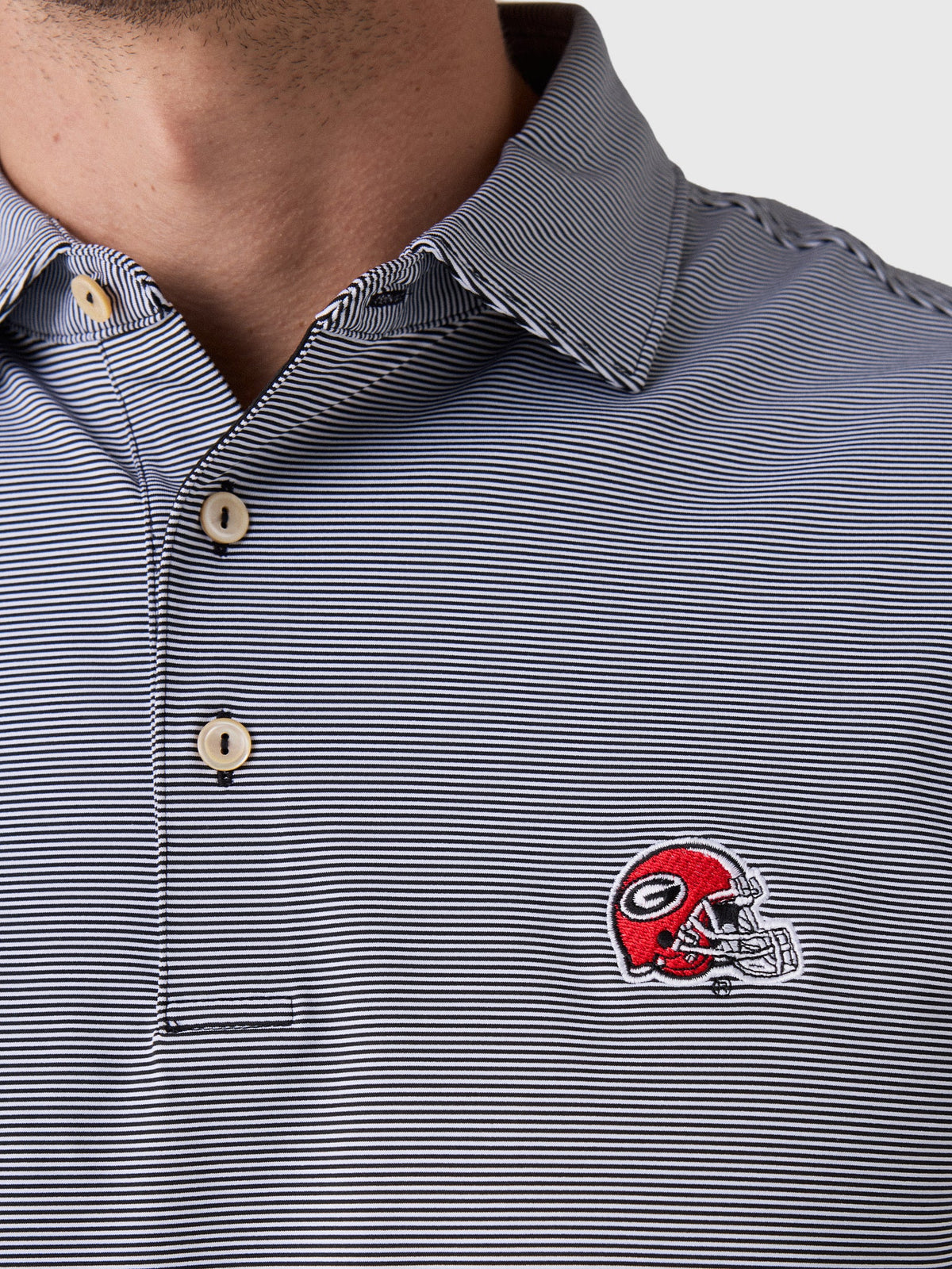 Peter Millar Collegiate Men's Jubilee Stripe Performance Jersey Polo