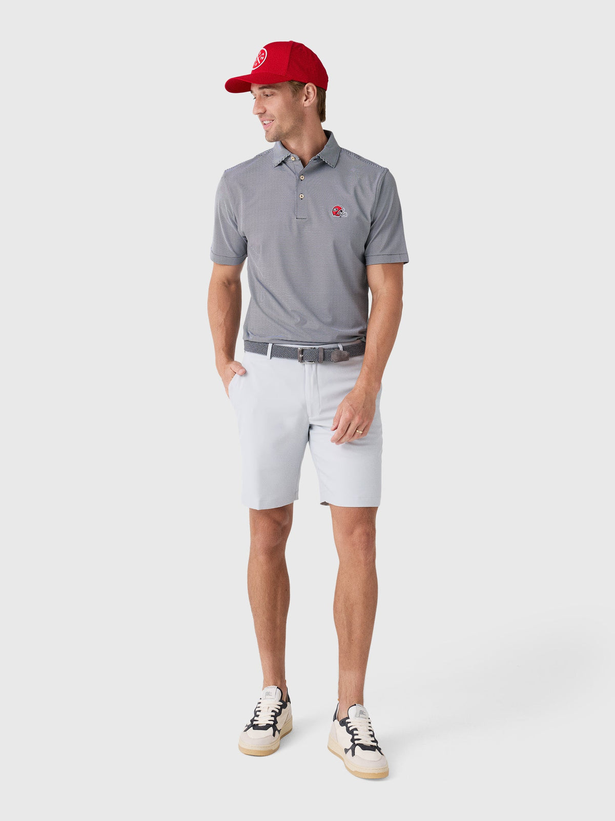 Peter Millar Collegiate Men's Jubilee Stripe Performance Jersey Polo