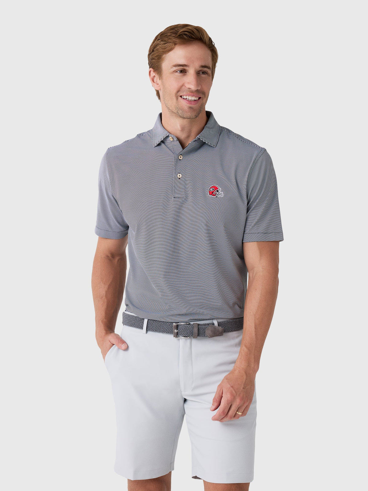 Peter Millar Collegiate Men's Jubilee Stripe Performance Jersey Polo