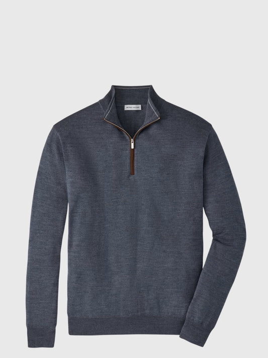 Peter Millar Crown Men's Autumn Crest Suede Trim Quarter-Zip