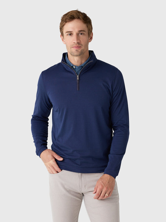 Peter Millar Crown Crafted Men's Albatross Cotton-Blend Piqué Quarter-Zip