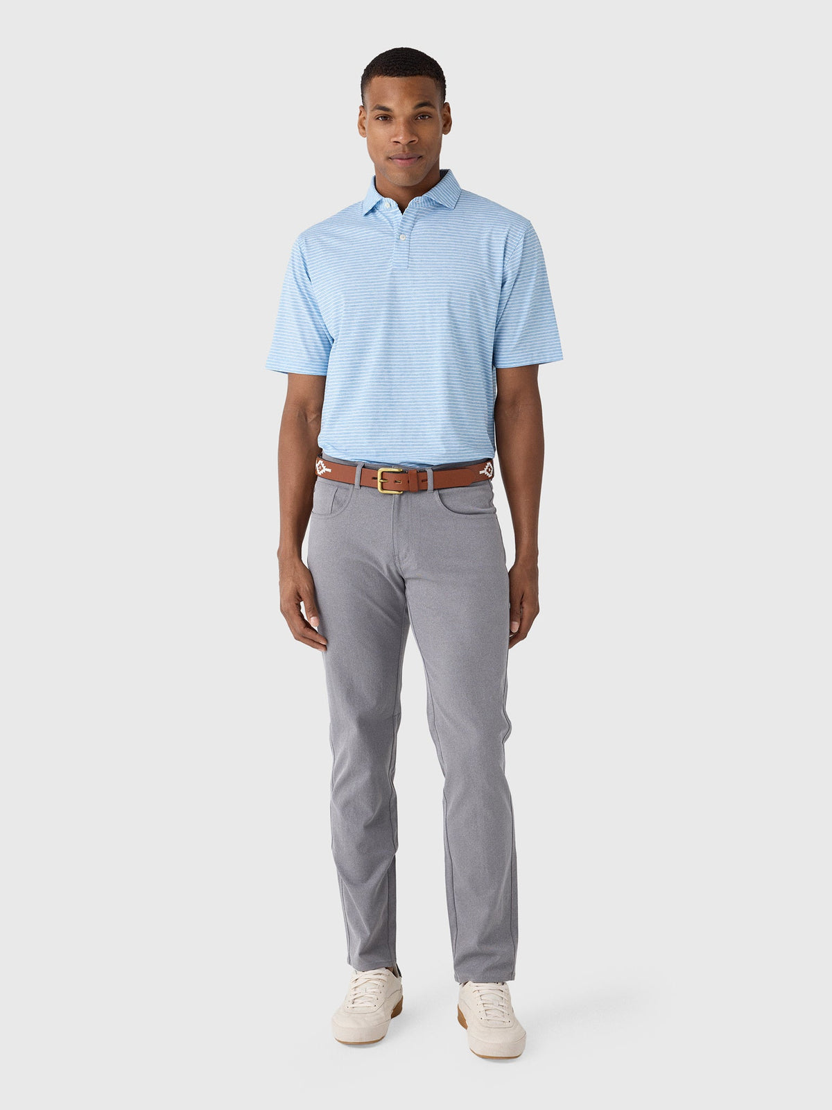 Peter Millar Crown Sport Men's Effortless Technical Comfort Stripe Performance Jersey Polo