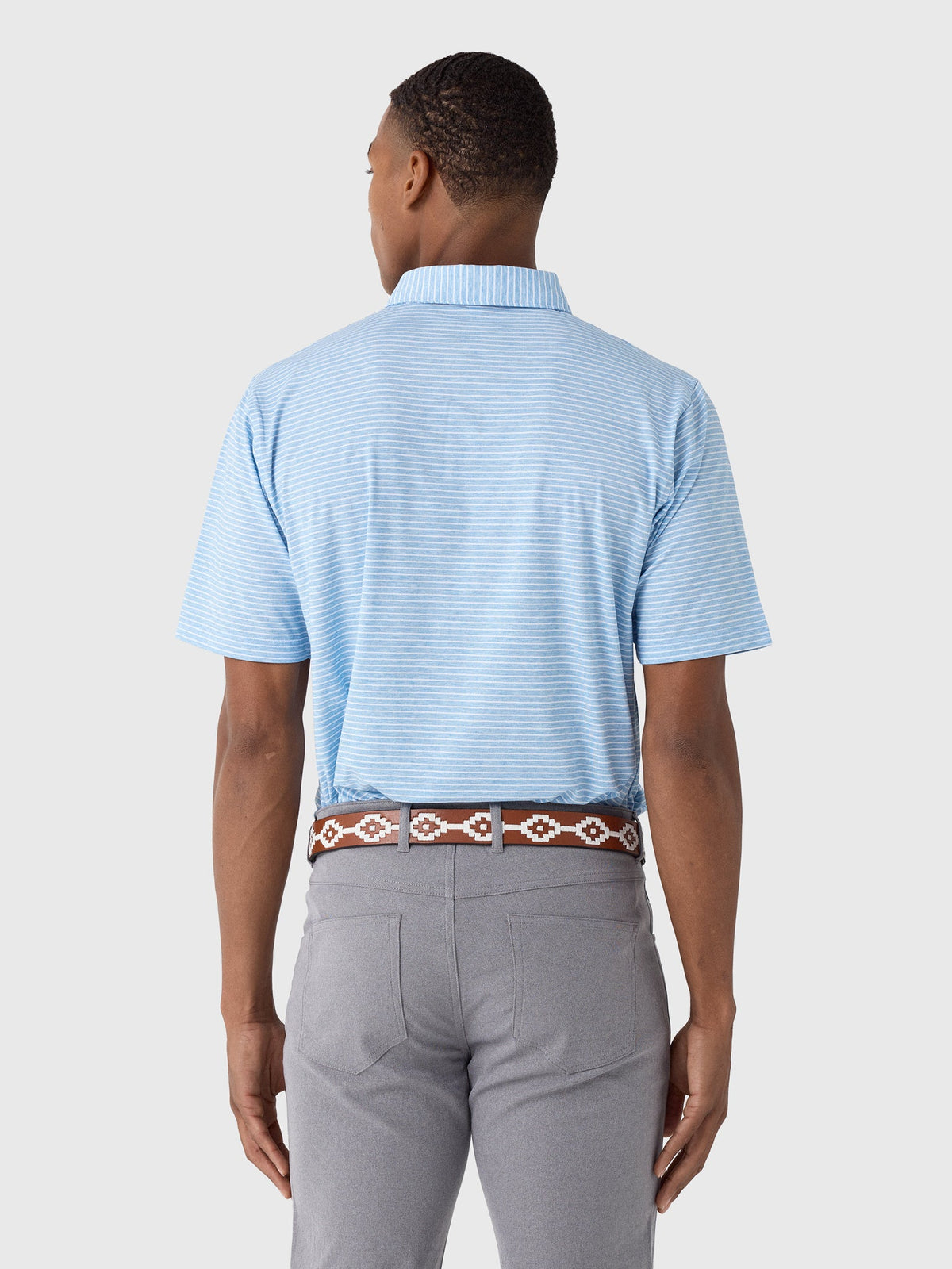 Peter Millar Crown Sport Men's Effortless Technical Comfort Stripe Performance Jersey Polo