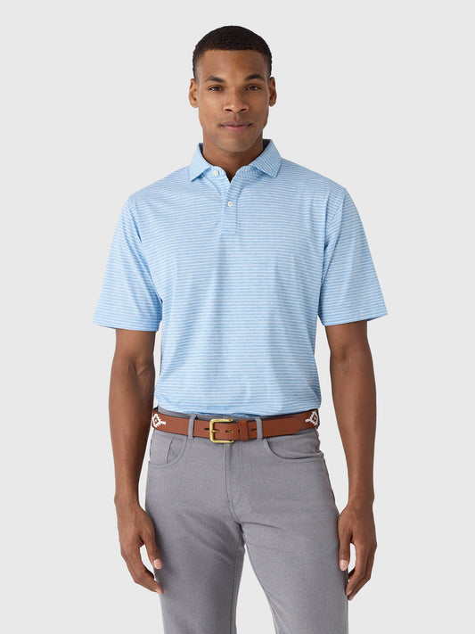 Peter Millar Crown Sport Men's Effortless Technical Comfort Stripe Performance Jersey Polo