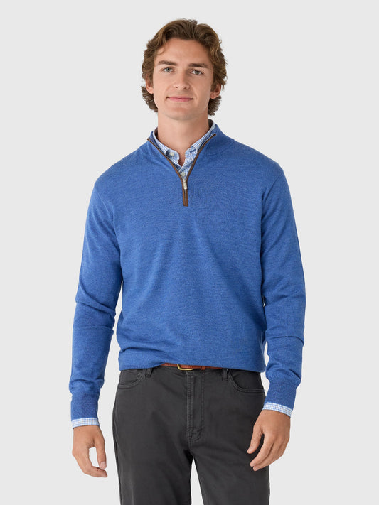 Peter Millar Crown Men's Autumn Crest Suede Trim Quarter-Zip