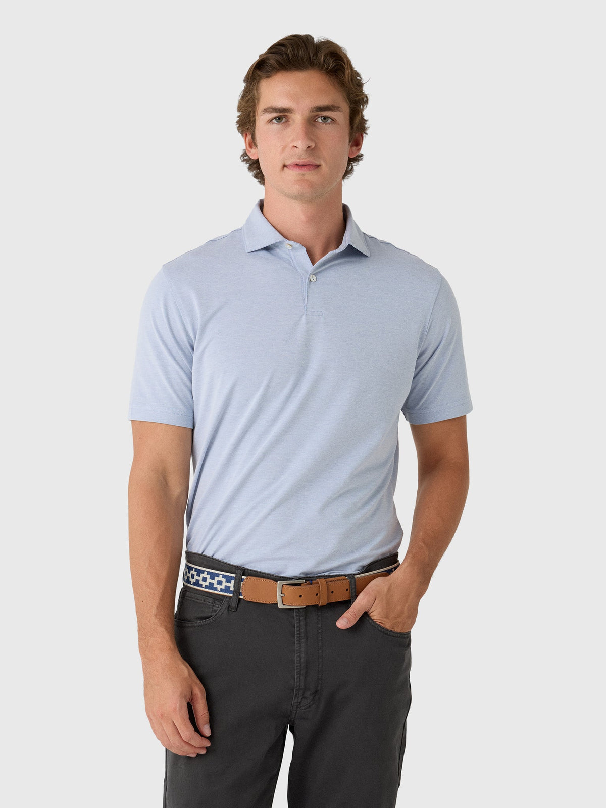 Peter Millar Crown Crafted Men's Albatross Cotton Blend Piqué Polo