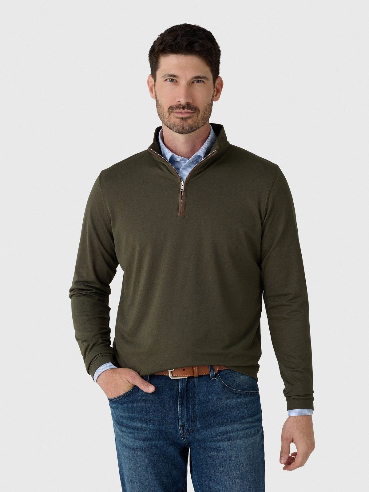Peter Millar Crown Crafted Men's Albatross Cotton-Blend Piqué Quarter-Zip