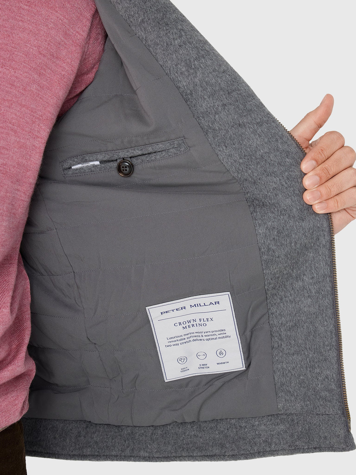 Peter Millar Crown Men's Flex Merino Bomber