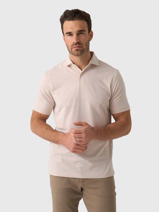 Peter Millar Crown Crafted Men's Albatross Stripe Cotton Blend Piqué Polo