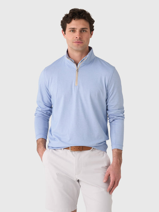 Peter Millar Crown Crafted Men's Albatross Cotton-Blend Piqué Quarter-Zip